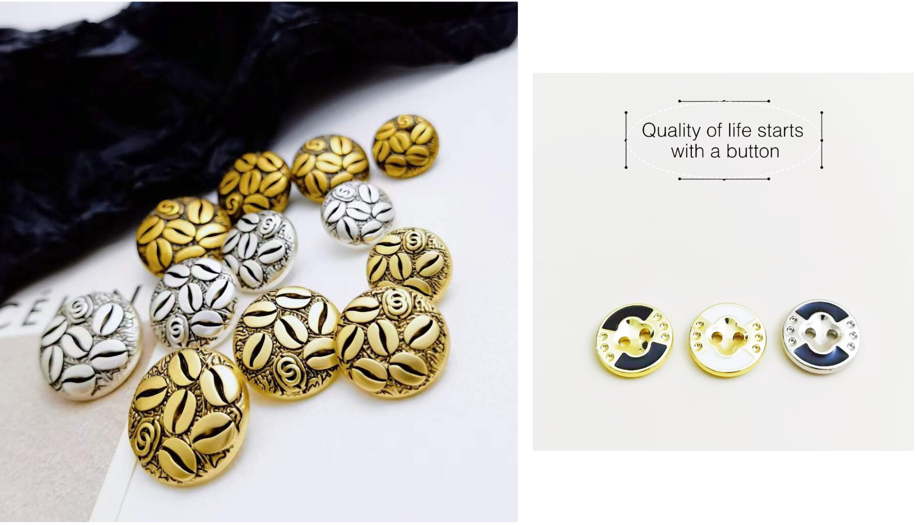 bloom will fashion trims designer gold buttons